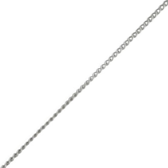 9ct White Gold Chain - 1.2mm Close Curb