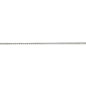9ct White Gold Chain - 1.0mm Close Curb