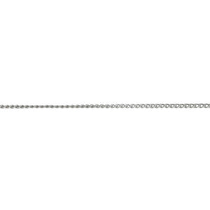 9ct White Gold Chain - 1.2mm Close Curb