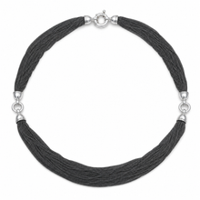 Load image into Gallery viewer, Sterling Silver Oxidised Multi-Strand Chain Necklace
