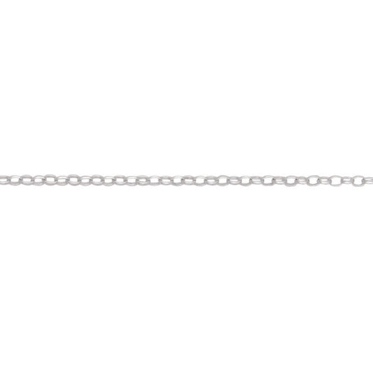 18ct White Gold Chain - 1.84mm Minibel, view 3