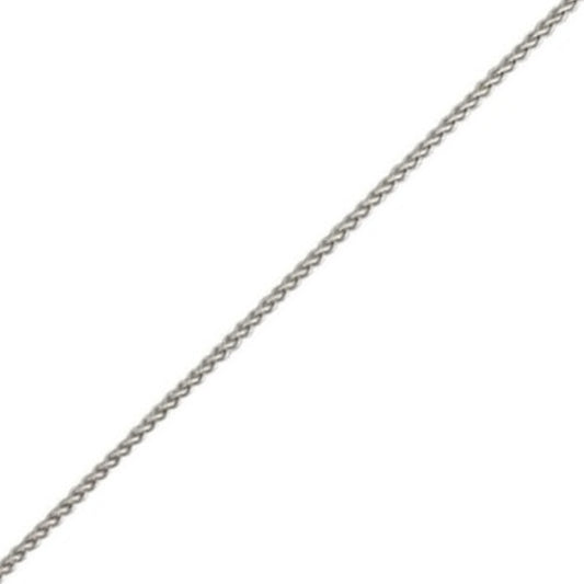 9ct White Gold Chain - 1.12mm Spiga
