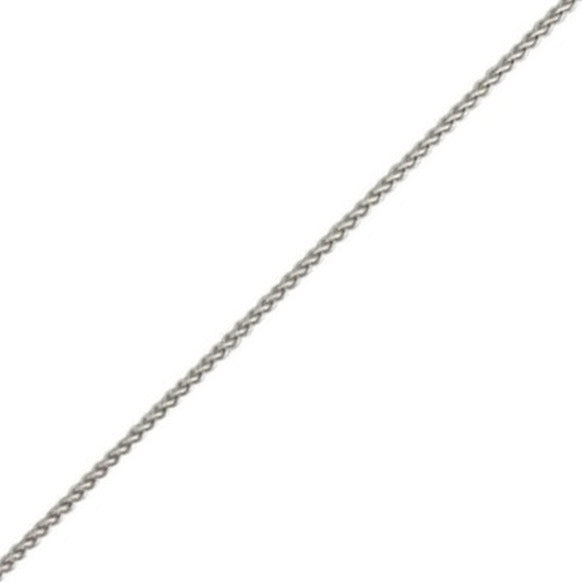 9ct White Gold Chain - 1.12mm Spiga