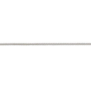 9ct White Gold Chain - 1.25mm Spiga