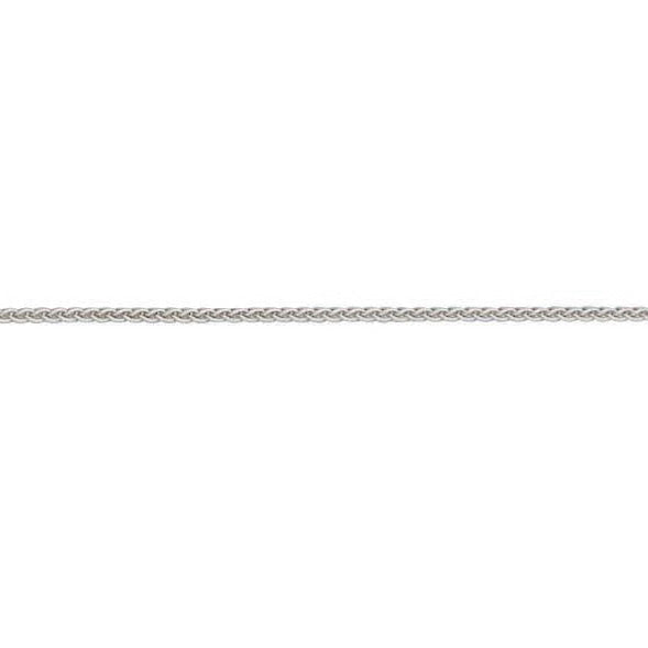 9ct White Gold Chain - 1.25mm Spiga