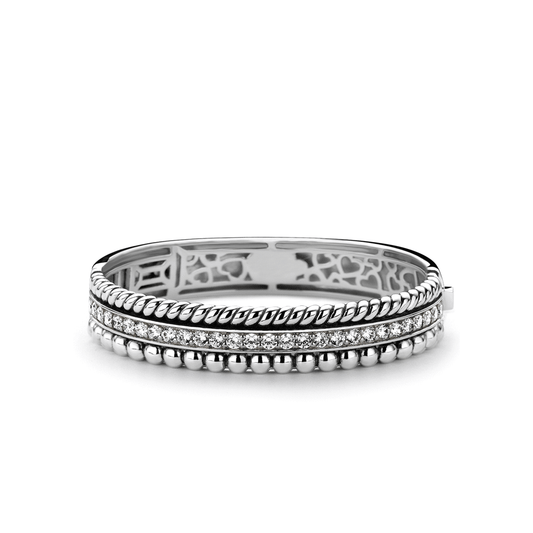Sterling Silver Rhodium Plated Bangle