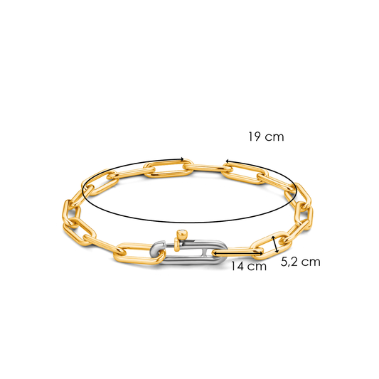 Sterling Silver Gold Plated link bracelet, view 4