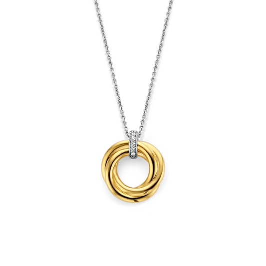 Ti Sento Gold Plated Twist Necklace