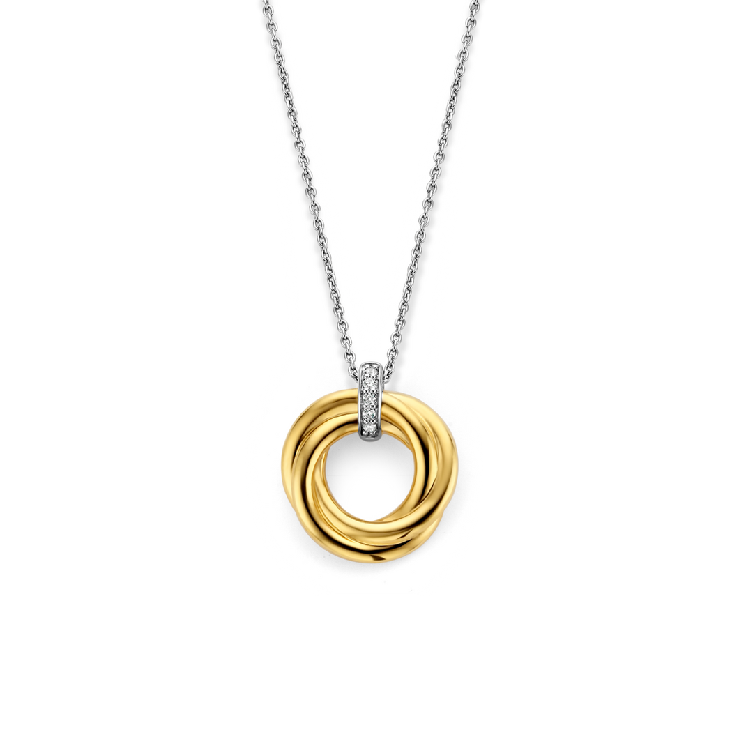 Ti Sento Gold Plated Twist Necklace