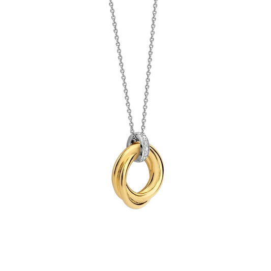 Ti Sento Gold Plated Twist Necklace, view 3