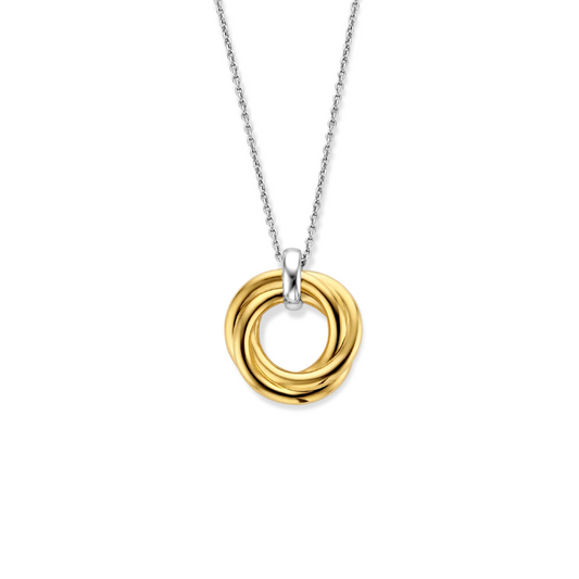 Ti Sento Gold Plated Twist Necklace, view 4