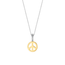 Load image into Gallery viewer, Ti Sento Gold Plated Peace Pendant
