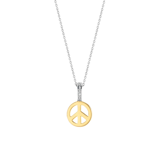 Ti Sento Gold Plated Peace Pendant