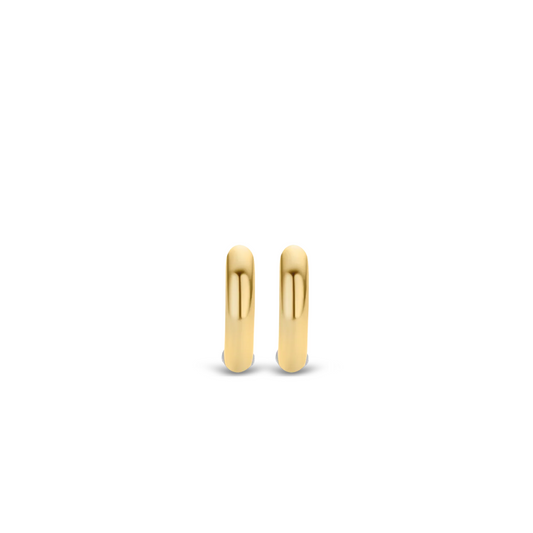 Ti Sento Small Gold Plated Hoops, view 3
