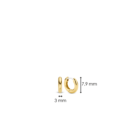 Ti Sento 18ct Gold Plated Hoops, view 4
