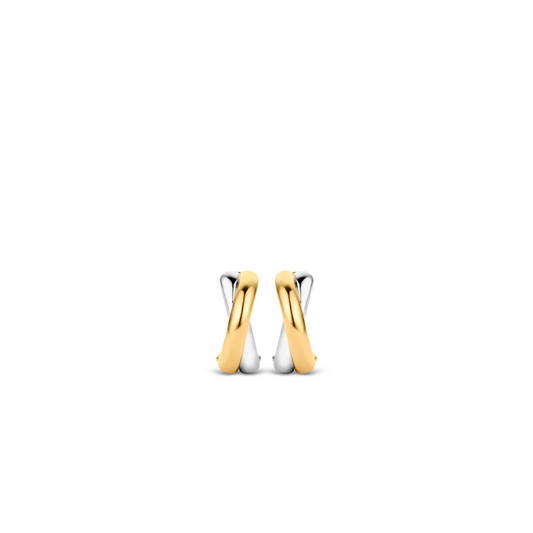 Ti Sento Gold Plated Infinity Hoops, view 3