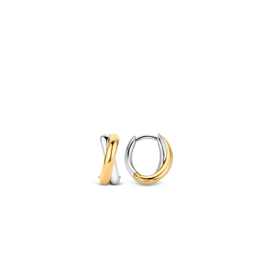 Ti Sento Gold Plated Infinity Hoops, view 4