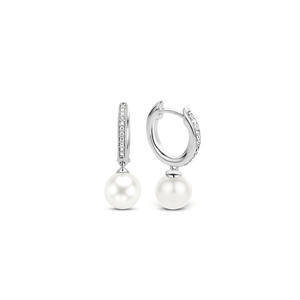 Ti Sento Pearl Hoop Earrings