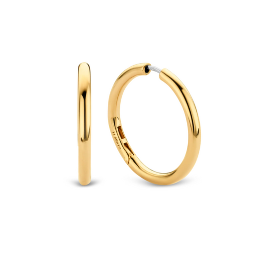 Ti Sento Classic Gold Plated Hoop Earrings