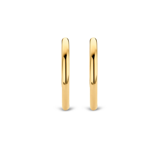Ti Sento Classic Gold Plated Hoop Earrings, view 2
