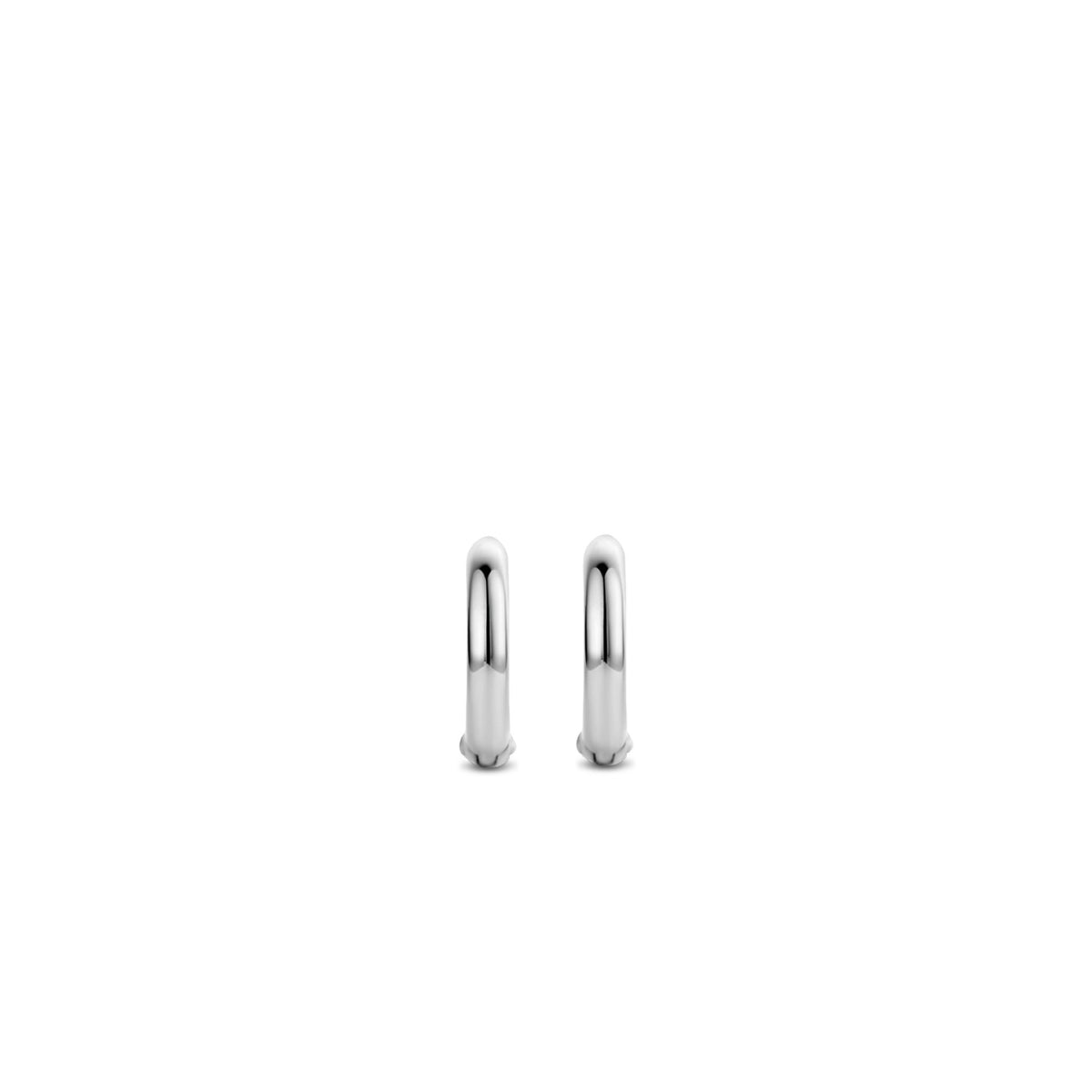 Ti Sento Small Sterling Silver Hoop Earrings, view 3