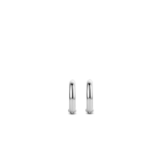 Ti Sento Small Sterling Silver Hoop Earrings, view 3