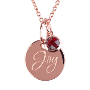 18ct Rose Gold Vermeil "Joy" Pendants