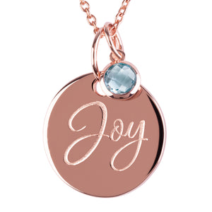 18ct Rose Gold Vermeil "Joy" Pendants