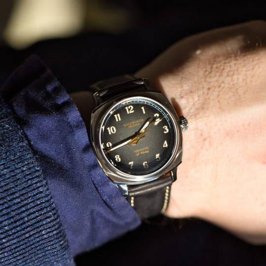 Verimatic 39mm Black Fumé Men's Watch, view 3