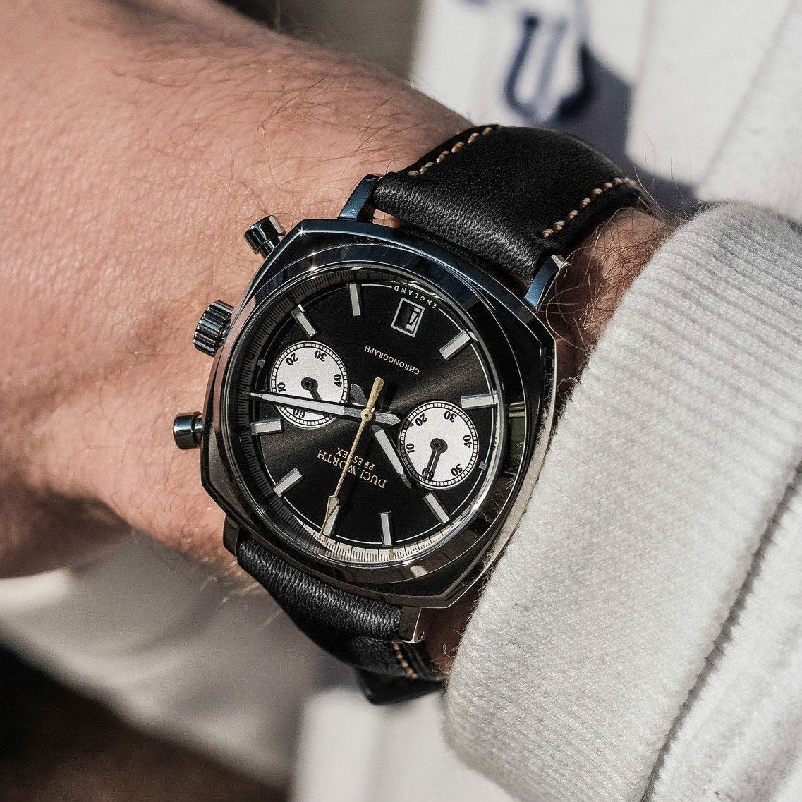 Chronograph 42 Black Sunburst Men's Watch, view 7