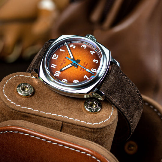 Verimatic 39mm Orange Fumé Men's Watch, view 3