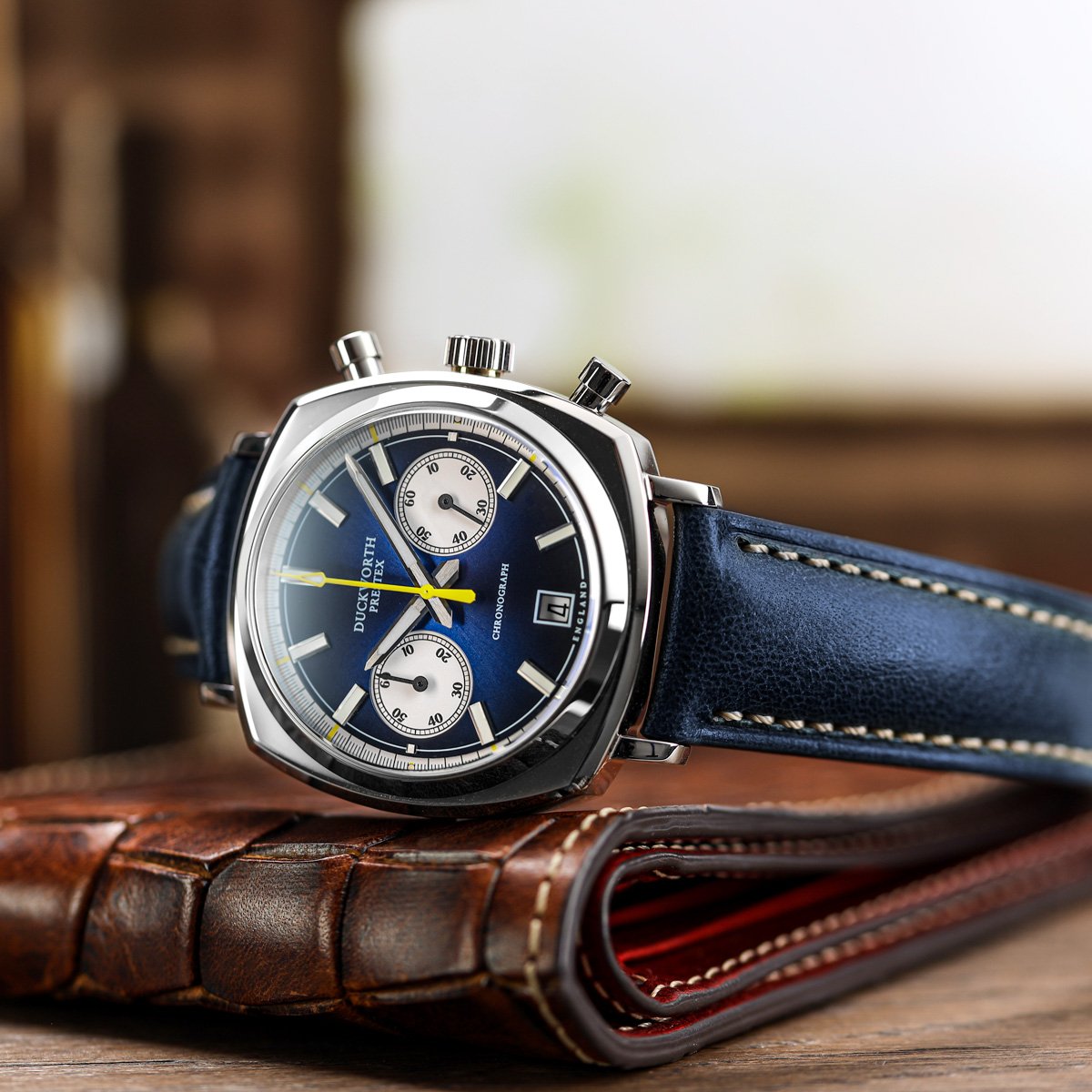 Chronograph 42 Blue Sunburst Men's Watch, view 7