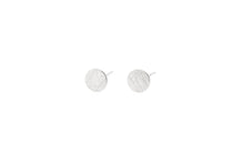 Load image into Gallery viewer, Small Round brushed finish Sterling Silver studs
