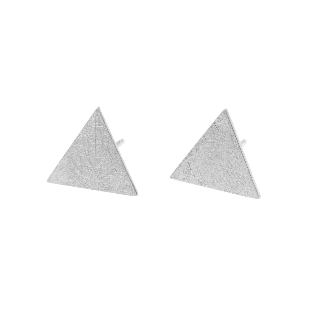 Large Sterling Silver triangle studs