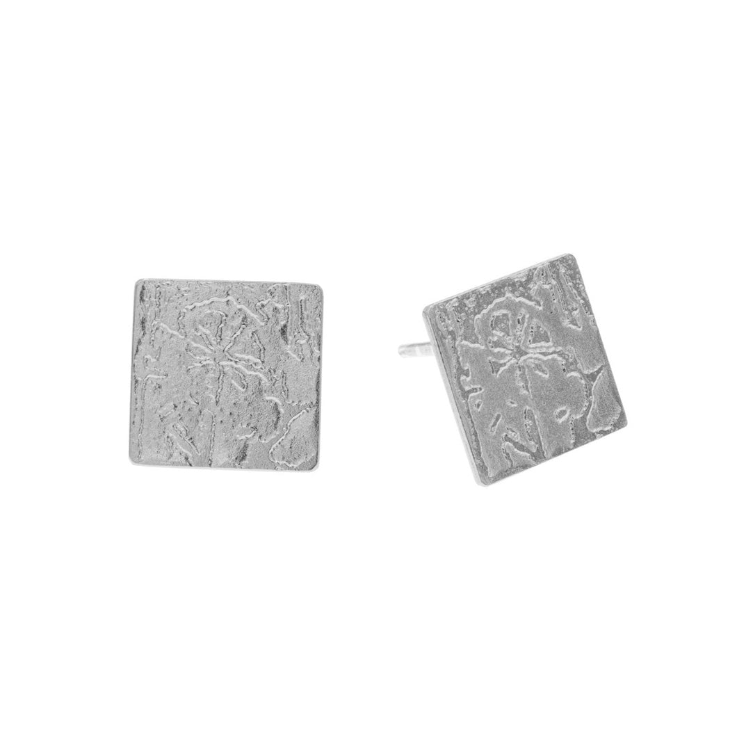 Large square Sterling Silver studs