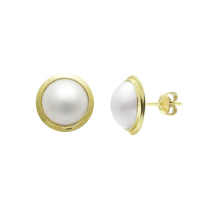 Urban Armour Gold Mabe Pearl Earrings