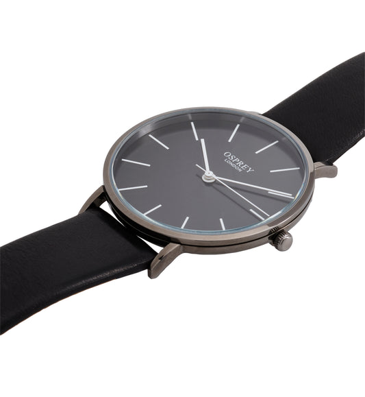 Osprey Black Leather Strap Men's Watch, view 2