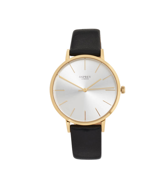 Osprey Black Leather Strap Ladies' Watch