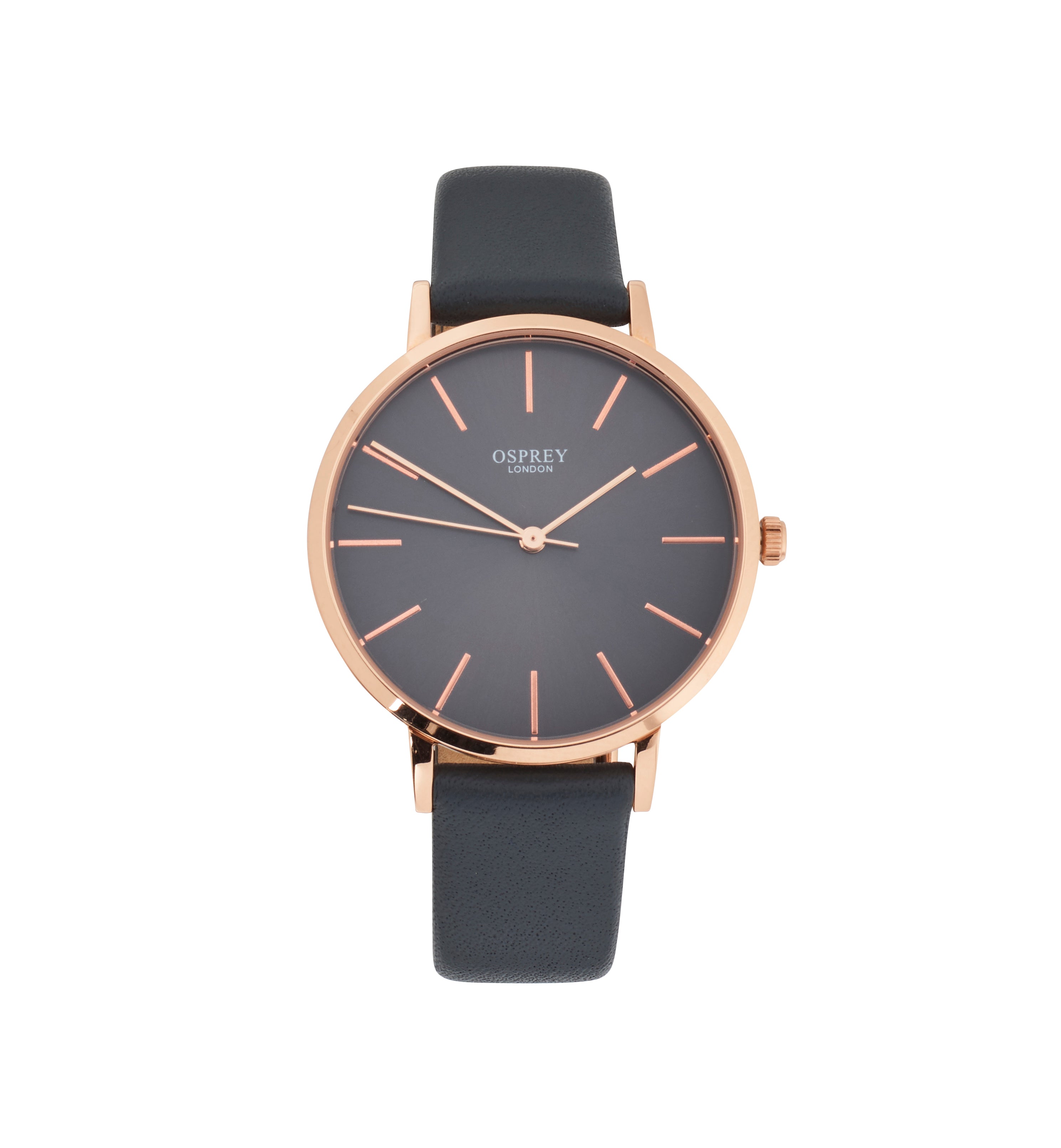 Ladies watch sale grey leather strap