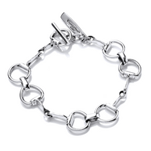Load image into Gallery viewer, Sterling Silver Horse Bit T bar clasp Bracelet
