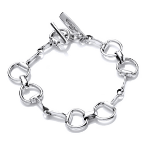 Sterling Silver Horse Bit T bar clasp Bracelet