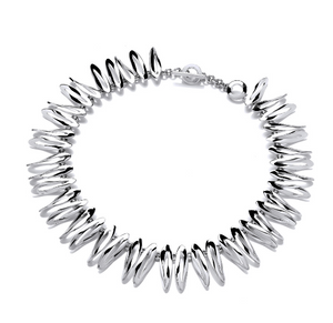 "Do the Twist" Silver Ovals Necklace