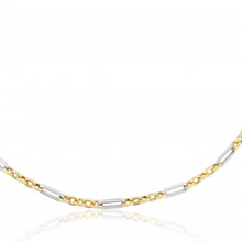 Load image into Gallery viewer, 9ct Yellow &amp; White Gold Link Necklace
