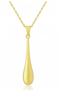 9ct Yellow Gold Drop Pendant Necklace