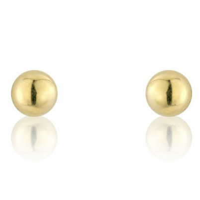 9ct Yellow Gold Small Plain Ball Studs