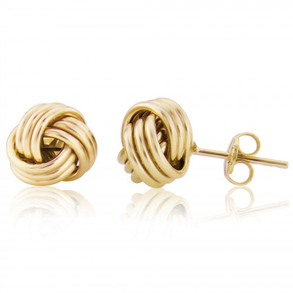 9ct Yellow Gold medium Knot Earrings