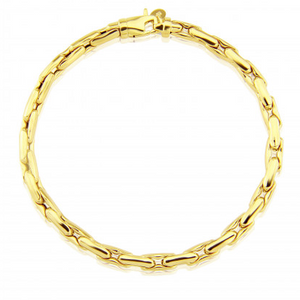 9ct Yellow Gold 17.5cm fancy link Bracelet