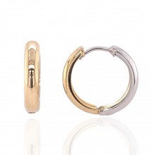 Load image into Gallery viewer, 9ct Yellow and White Gold Hoop Earrings
