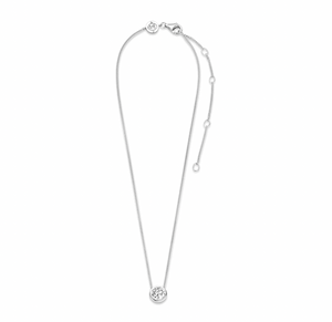 Fine Chain Necklace with Cubic Zirconia Hand Set Pendant