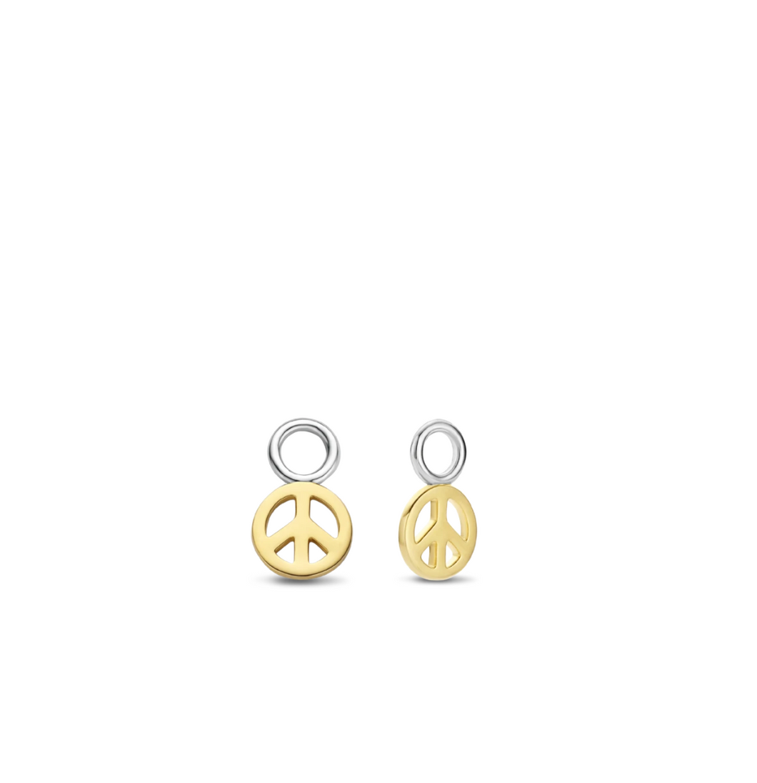 Gold Plated Silver Peace Sign Ear Charm